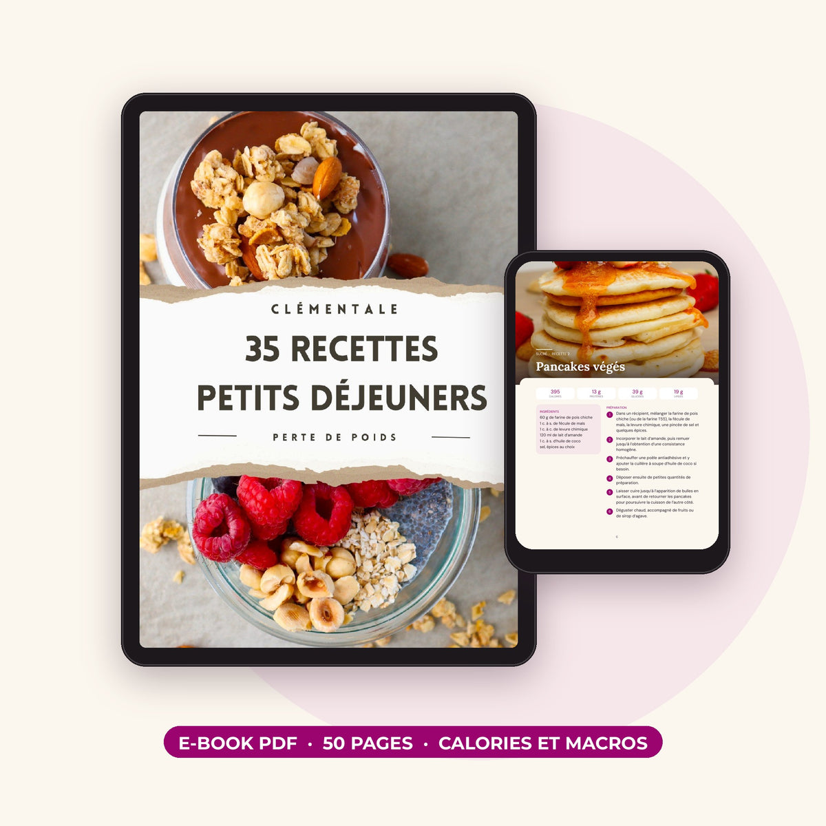 E-book 35 petits déjeuners sur tablette et téléphone
