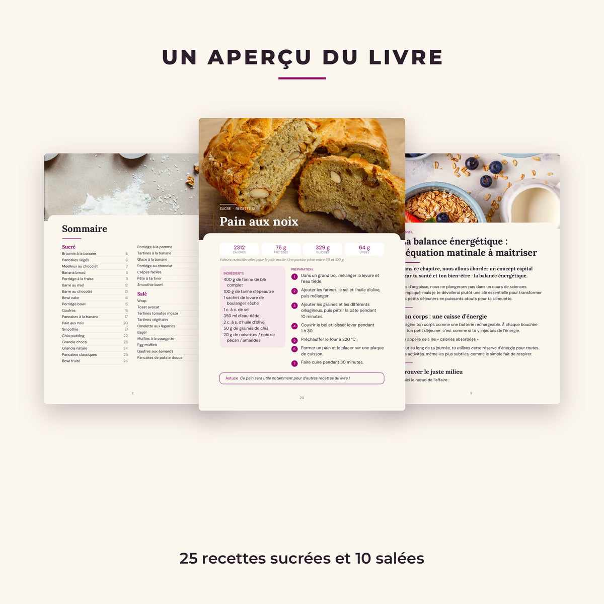 Aperçu des pages de l'e-book 35 petits déjeuners